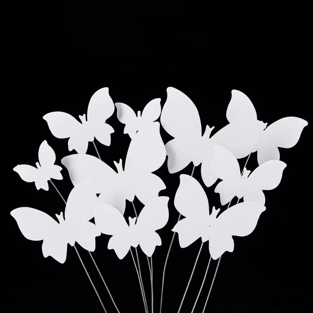Set 10 Bướm Giấy Trang Trí Bánh Kem, Bướm 3d Trang Trí Bánh Sinh Nhật, Hoa Sáp DUHA 069