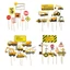 Bịch 10 Set Cắm Giấy Xe Xây Dựng- Trang Trí Bánh Sinh Nhật, Bánh Kem DUHA 078