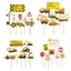 Bịch 10 Set Cắm Giấy Xe Xây Dựng- Trang Trí Bánh Sinh Nhật, Bánh Kem DUHA 078