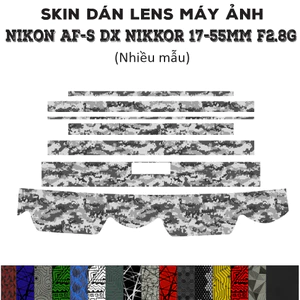 Skin dán Lens Nikon AF-S DX 17-55mm f2.8G (Nhiều mẫu) | Decal Film 3M dán bảo vệ ống kính máy ảnh Nikkor 17-55 mm