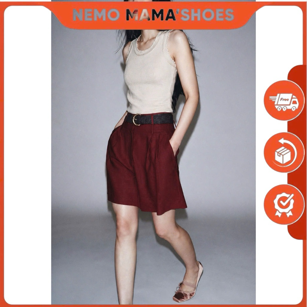 ZARA QUẦN SHORT NGỐ KÈM ĐAI LƯNG THỜI TRANG (260416024)