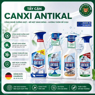 Tẩy cặn vôi nhà tắm Antikal Đức 800ml – Sạch nhanh, chống đọng nước, sáng bóng như mới