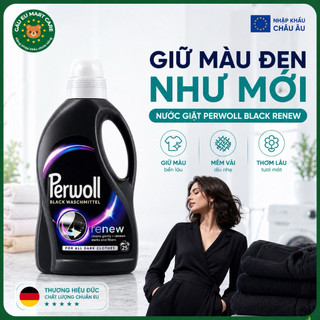 Nước Giặt Perwoll Black Renew Đức – Giữ Màu Đen Như Mới, Phục Hồi Sợi Vải, Thơm Lâu Chuẩn EU