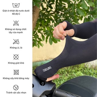 [ Combo 5 đôi ] Găng Tay Chống Nắng Chống Tia UV Nam Nữ COOLING Dài Xỏ Ngón Mềm Mịn