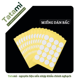 Combo 100 Miếng Dán Giữ Bấc Nến 2 Mặt Siêu Dính, Phụ Kiện Làm Nến Handmade DIY ( 5 tờ)
