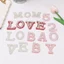 Chữ Love Mom Nơ Ngọc Trang Trí Bánh Kem, Happy Birthday Đính Đá DUHA 093