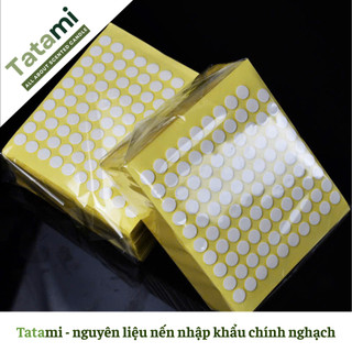 Combo 100 Miếng Dán Giữ Bấc Nến 2 Mặt Siêu Dính, Phụ Kiện Làm Nến Handmade DIY ( 5 tờ)