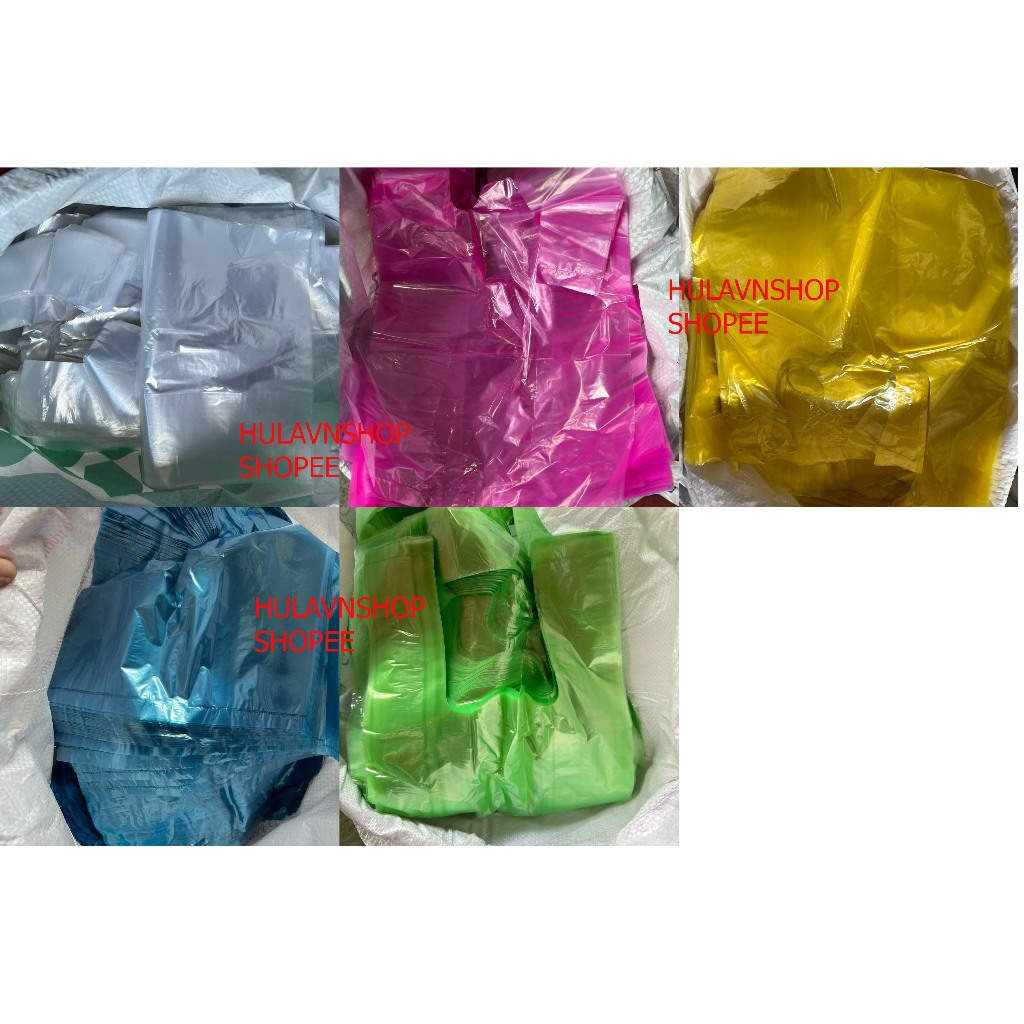 1kg túi bóng màu 2 quai các cỡ