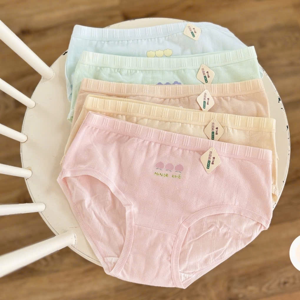 Sét 5 10 quần lót cotton QK3, Quần lót họa tiết chất cotton kháng khuẩn