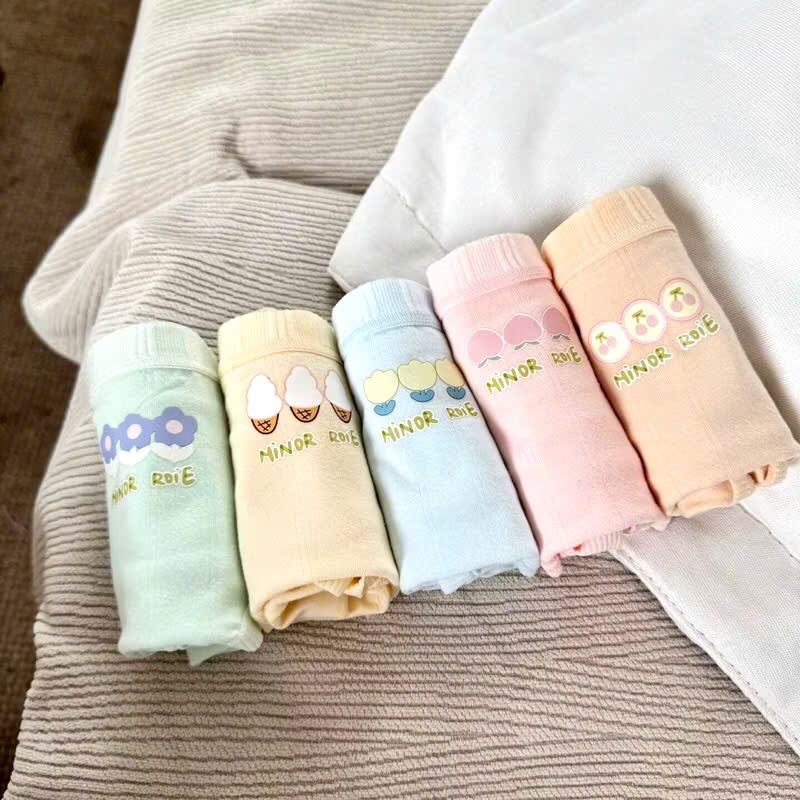 Sét 5 10 quần lót cotton QK3, Quần lót họa tiết chất cotton kháng khuẩn