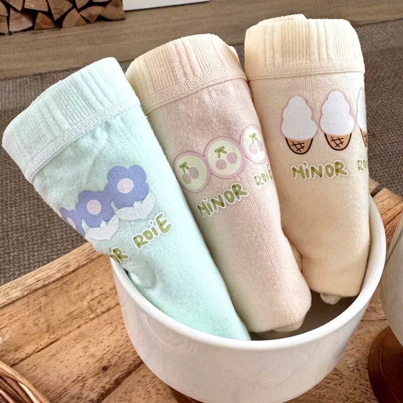 Sét 5 10 quần lót cotton QK3, Quần lót họa tiết chất cotton kháng khuẩn