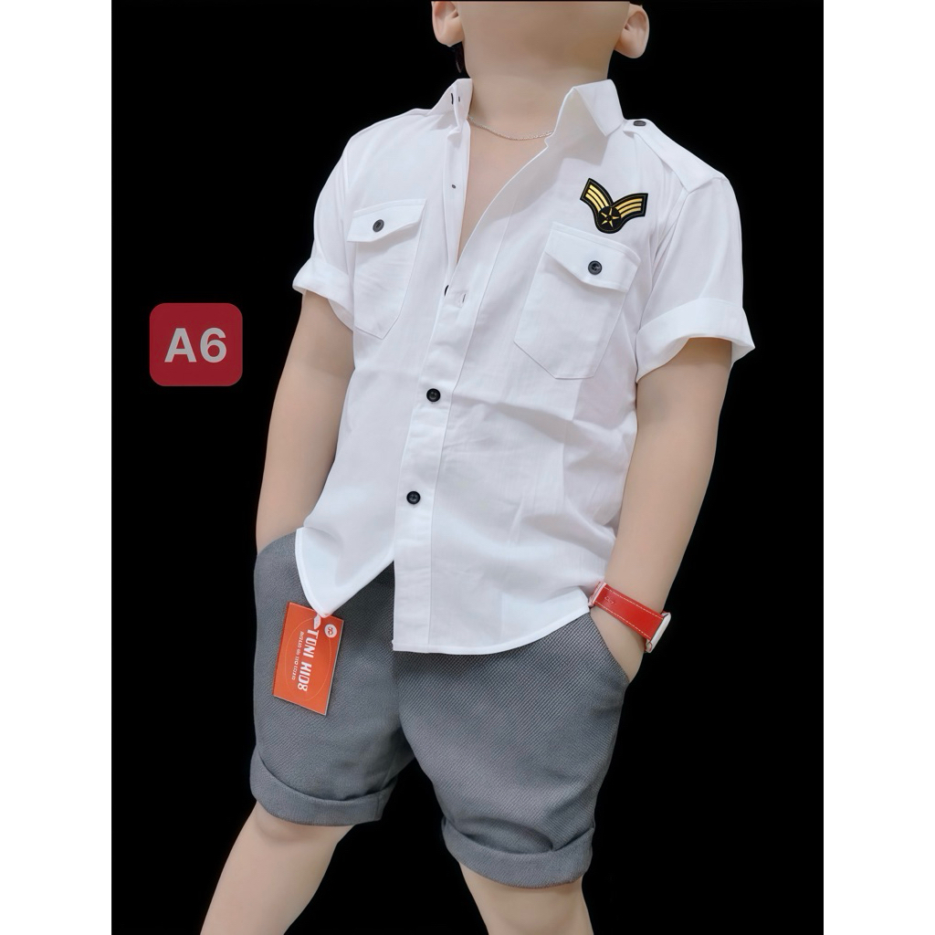 set sơmi thiết kế cao cấp cho bé yêu 10kg-54kg tonikids