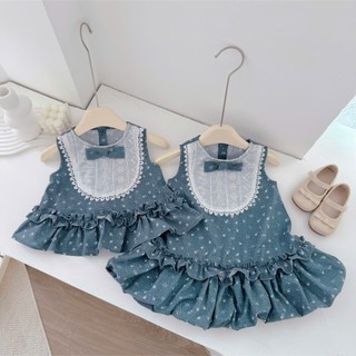 Áo hè trẻ em, (KHÔNG KÈM QUẦN) Áo thô hoa nhí dáng xoè và V. dáng bí hoạ tiết hoa nhí 9-26kg A584/V735 Tiểu Yến KID