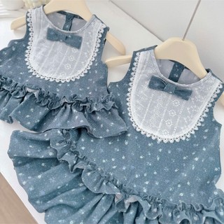 Áo hè trẻ em, (KHÔNG KÈM QUẦN) Áo thô hoa nhí dáng xoè và V. dáng bí hoạ tiết hoa nhí 9-26kg A584/V735 Tiểu Yến KID