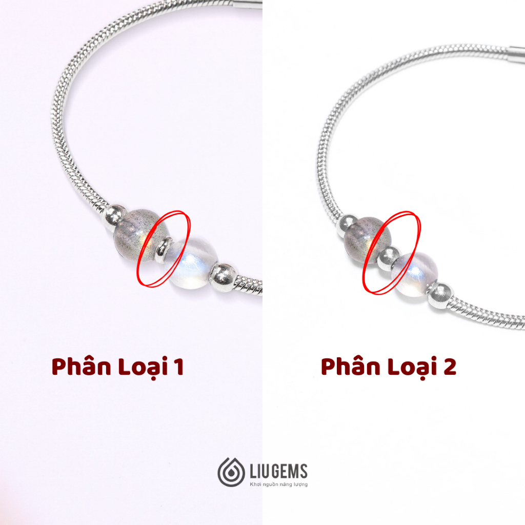 Vòng Tay Thép Không Gỉ 2 Viên Đá Tự Nhiên Liugems Cho Nam Nữ Ý Nghĩa Tích Cực May Mắn VT07