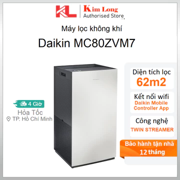 Hỏa tốc HCM Máy lọc không khí Daikin MC80ZVM7 Diện tích lọc 62m2 - TWIN STREAMER - BỘ LỌC TAFU HEPA