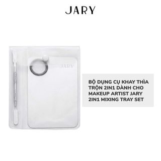 Khay trộn kem nền, bảng trộn kem nền bằng thép chống gỉ kèm cây trộn chuyên dụng cho makeup