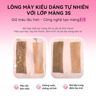 Mascara Lông Mày 2 đầu Pinkpunk Freestyle Multi Brow Pencil & Tint Chống Nước & Nhòe Không Lem