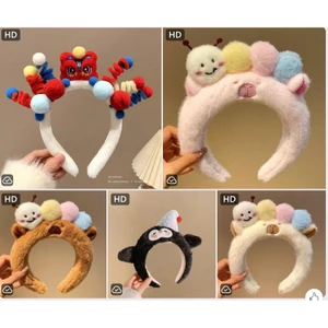Bờm Tóc Lông Nhung Hình Thú Cute – Băng Đô Cài Tóc Hoạt Hình Đáng Yêu Siêu Mềm Mại
