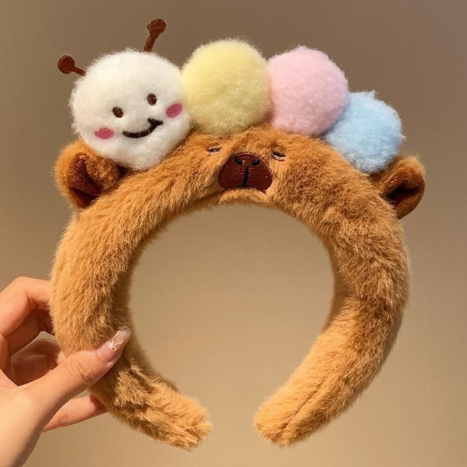 Bờm Tóc Lông Nhung Hình Thú Cute – Băng Đô Cài Tóc Hoạt Hình Đáng Yêu Siêu Mềm Mại
