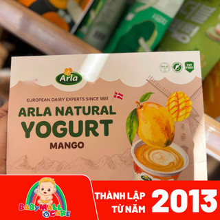 Sữa Chua Arla Natural Yogurt – Strawberry/Cherry – Lốc 6 Hộp x 100g, Mịn – Ít Ngọt – Dễ Ăn Cho Bé