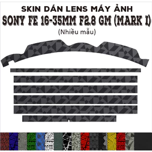 Skin dán Lens Sony FE 16-35mm f2.8 GM (Mark 1) (Nhiều mẫu) | Decal Film 3M dán bảo vệ ống kính máy ảnh 16-35 mm