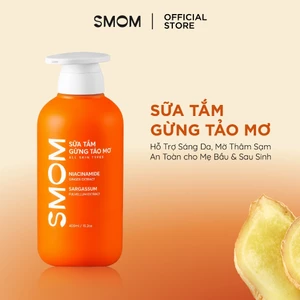 Sữa Tắm Gừng Tảo Mơ SMOM 450ml - Hỗ trợ loại bỏ bụi bẩn bã nhờn