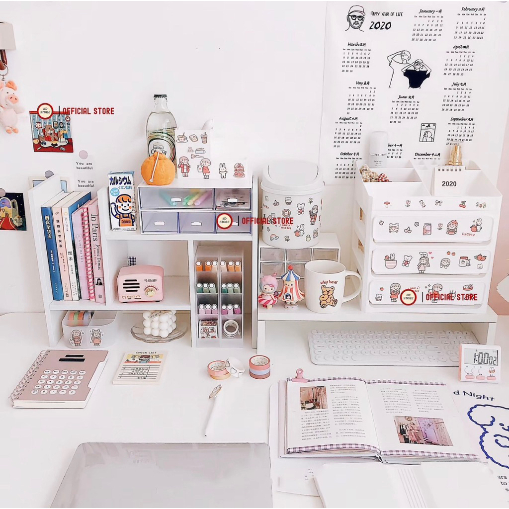 🎀Siêu Sale🎀 Kệ Sách Gỗ Để Bàn Lắp Ghép Đa Năng