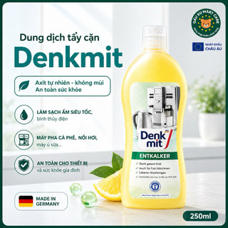 Dung Dịch Tẩy Cặn Vôi Sinh Học Denkmit 250ml Đức Cho Ấm Siêu Tốc Máy Pha Cà Phê
