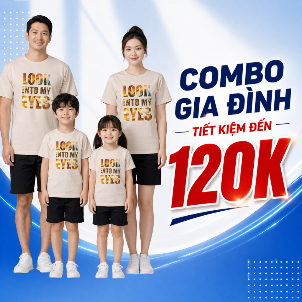 Áo Thun Gia Đình Cotton In Hình Family – Set Áo Gia Đình Đi Chơi, Du Lịch F776 | JJ Kids Fashion