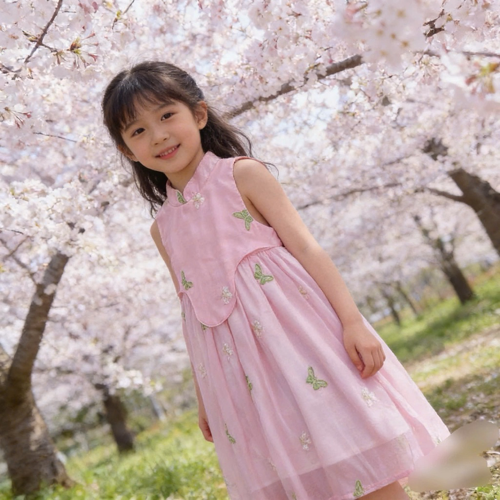 Váy Hanbok Bé Gái 10-35kg HB01 Mina Voan Thêu Hoa Phong Cách Hàn Quốc Dễ Thương