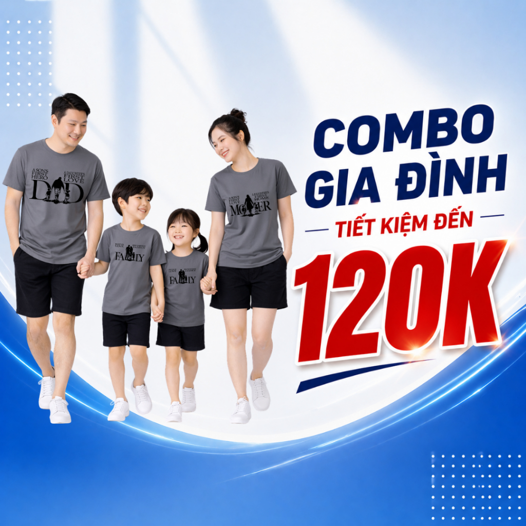 Áo Thun Gia Đình Cotton In Hình Family – Set Áo Gia Đình Đi Chơi, Du Lịch F775 | JJ Kids Fashion