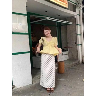 𝗔𝗻𝘁𝗵𝗼 𝗟𝗶𝗻𝗲𝗻 - |LY LINEN| Áo Linen xoắn ngực tay phồng