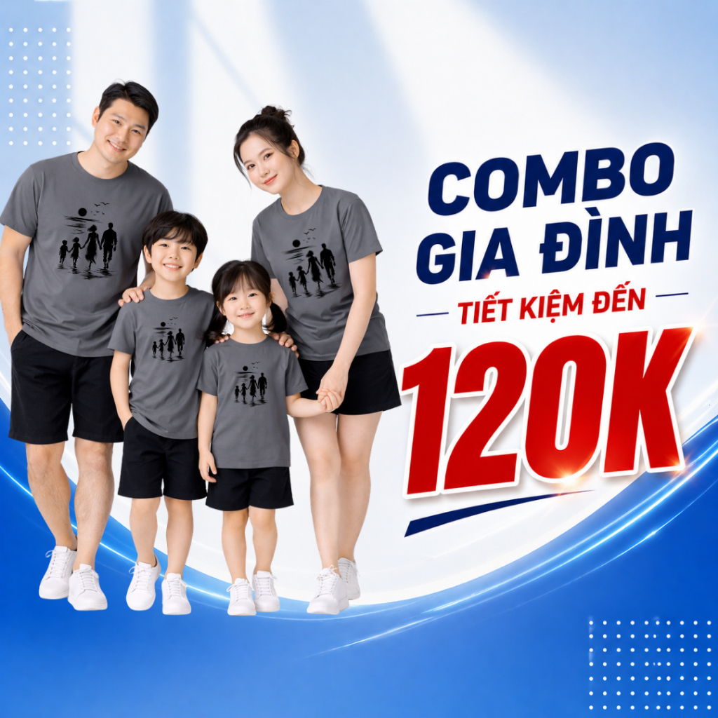 Áo Thun Gia Đình Cotton In Hình Family – Set Áo Gia Đình Đi Chơi, Du Lịch F774 | JJ Kids Fashion