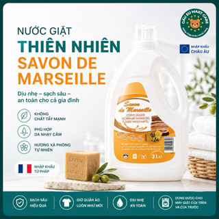 Nước giặt thiên nhiên Savon De Marseille 3L Bỉ – Dịu nhẹ da nhạy cảm, sạch sâu, thơm nhẹ chuẩn EU