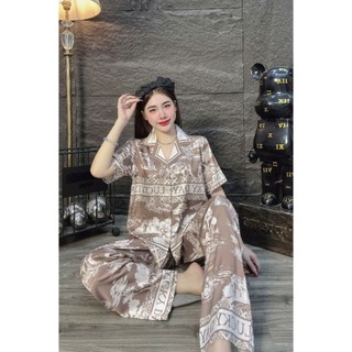 Đồ Bộ Pijama Lụa latin Lụa mịn Tơ Tằm ,Có Nhiều Màu.Size 45-60 kg,,Quần Dài ,Tay Áo Dài , Ngắn,, Dành Cho Nữ!