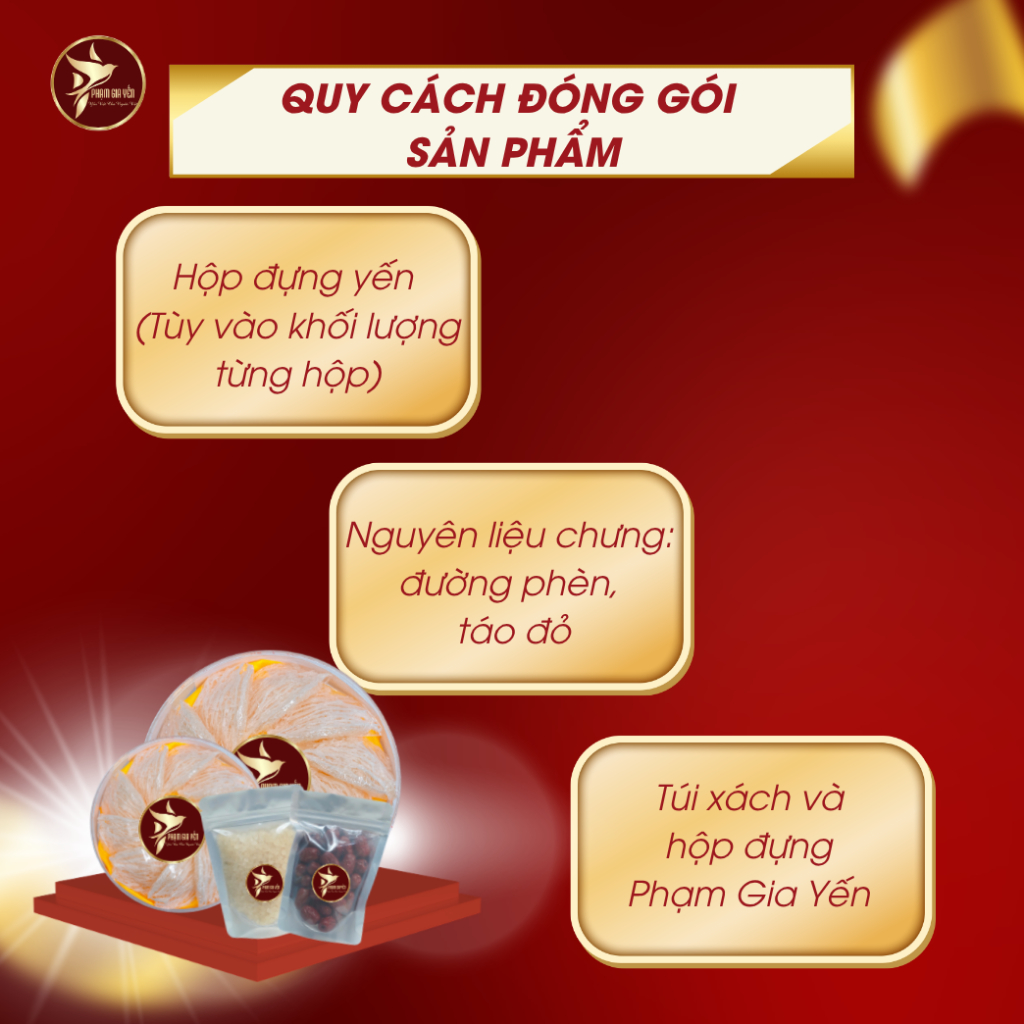 Tổ Yến Tinh Chế Sợi Nguyên Chất 100% - Không Tẩy Trắng , Pha Độn Tạp Chất - Yến Sào Phạm Gia - Yến Tinh Chế