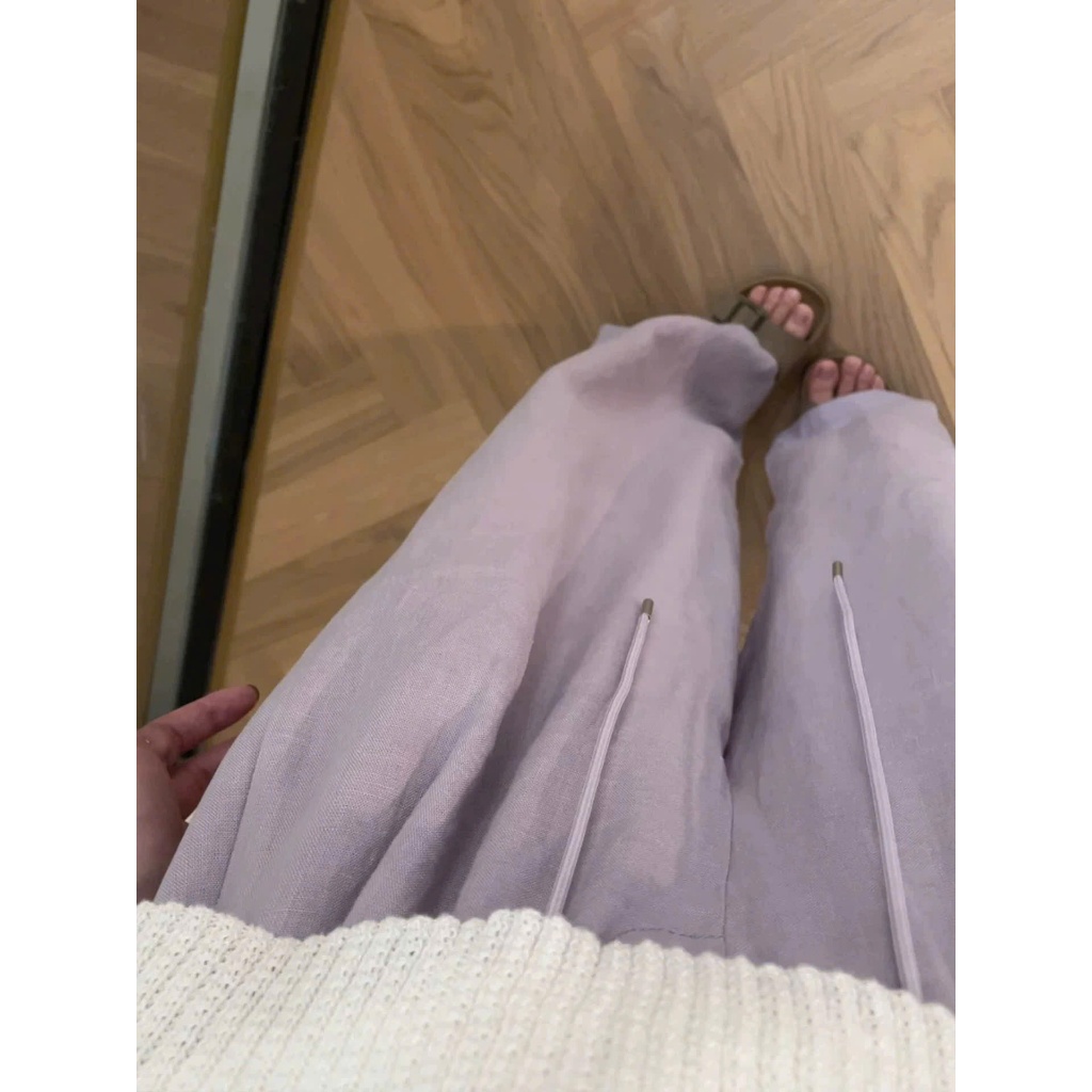 𝗟𝗮𝗻 𝗣𝗮𝗻𝘁𝘀 - Quần Linen Tưng PRE full chun