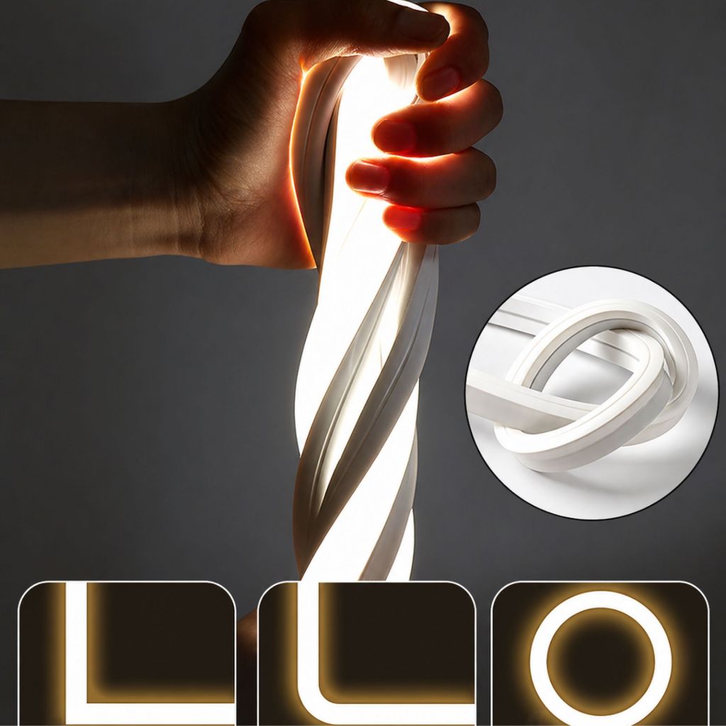 LED Silicon 24V-12V Siêu Sáng, Cắt Mọi Điểm dùng cho nội thất cao cấp_ Giá Mét (CHƯA KÈM NGUỒN)