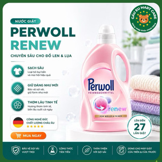Nước giặt Perwoll Renew 1L làm mới quần áo giữ form mềm như mới giặt đồ len lụa hàng Đức