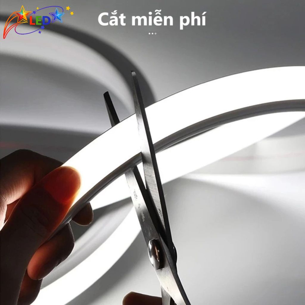 [TẶNG PHÍCH CẮM] Đèn LED Dán COB 220V Bọc Silicon Chống Nước Siêu Sáng Trang Trí Kệ Bắt Trần Decor Phòng