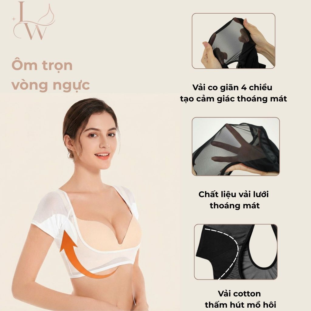 Áo Thấm Hút Mồ Hôi Nách Nữ và Ngăn Vệt Ố Vàng Trên Áo, Có Thể Tái Sử Dụng Giúp Nách Khô Thoáng