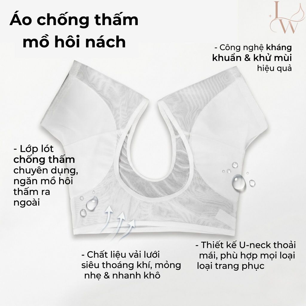 Áo Thấm Hút Mồ Hôi Nách Nữ và Ngăn Vệt Ố Vàng Trên Áo, Có Thể Tái Sử Dụng Giúp Nách Khô Thoáng