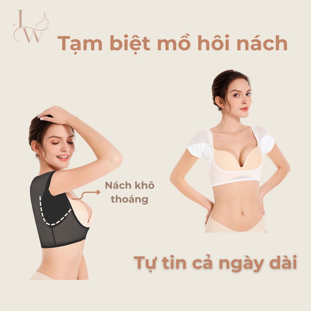 Áo Thấm Hút Mồ Hôi Nách Nữ và Ngăn Vệt Ố Vàng Trên Áo, Có Thể Tái Sử Dụng Giúp Nách Khô Thoáng