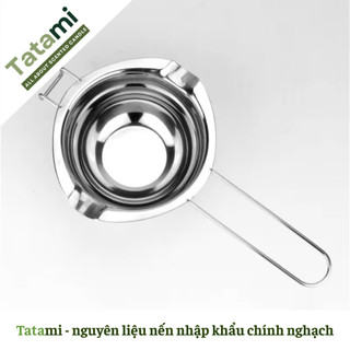 Nồi Đun Sáp Nến TATAMI Dung Tích 400ml Cán Dài Inox Dụng Cụ Làm Nến Thơm DIY Tại Nhà