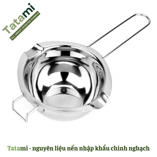 Nồi Đun Sáp Nến TATAMI Dung Tích 400ml Cán Dài Inox Dụng Cụ Làm Nến Thơm DIY Tại Nhà