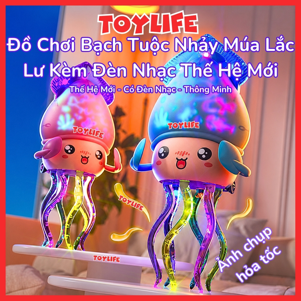 Đồ chơi bạch tuộc nhảy múa lắc lư kèm đèn nhạc thế hệ mới cho bé bạch tuộc lắc lư có đèn con mực nhảy múa trẻ em TOYLIFE