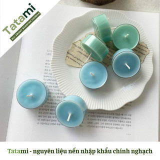 [HOẢ TỐC] Combo 100 Vỏ Nến Tealight Nhựa TATAMI Kèm Bấc Cotton Làm Nến Thơm Handmade