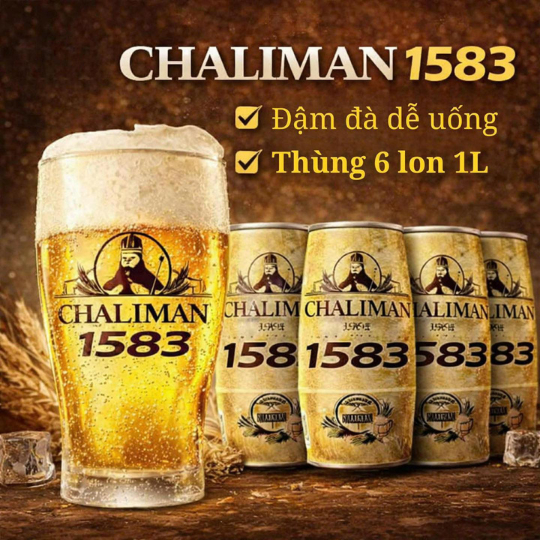 CHALIMAN 1583 - Đồ Uống Lúa Mạch Lên Men Lon Lớn 1L – Đồ Uống Nhập Khẩu Vị Lúa Mạch Đậm Vị sẵn hàng giao nhanh