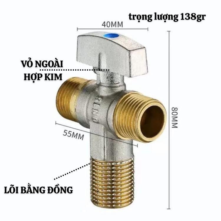Van lá van T áp lực lõi đồng dày 3mm chịu nén cao koong nứt không bể an toàn khi sử dụng